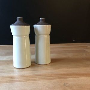 Vintage Denby stoneware salt & pepper shakers